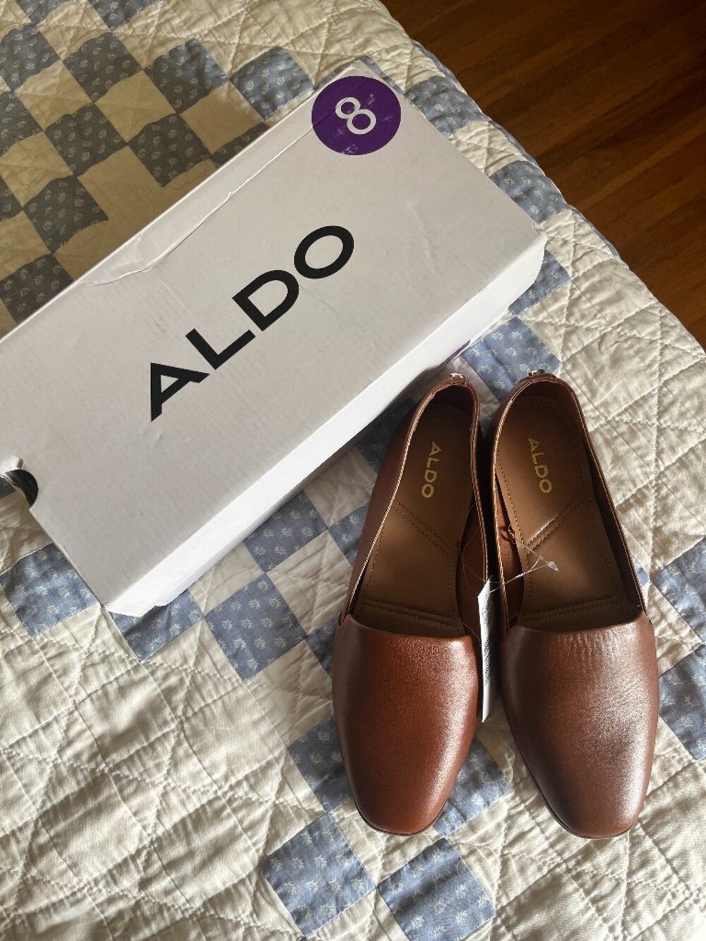ALDO Women's Tan/Brown Slip-On Loafers Size 8